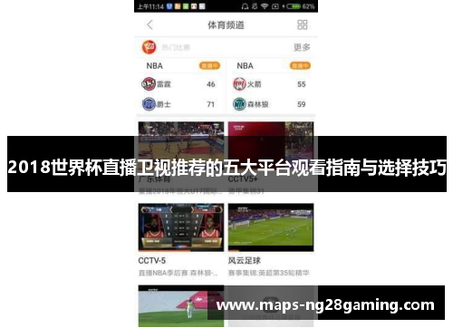 2018世界杯直播卫视推荐的五大平台观看指南与选择技巧